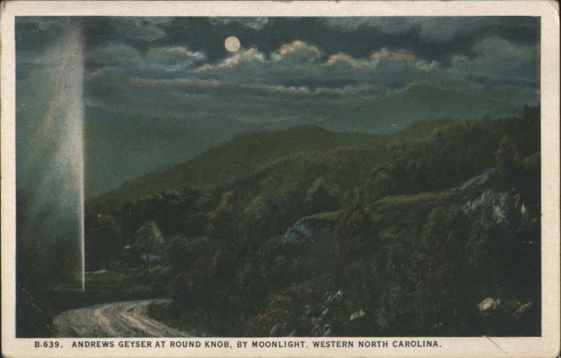 Andrews Geyser at Round Knob, by Moonlight North Carolina