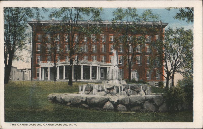 The Canandaigua Hotel with Fountain New York