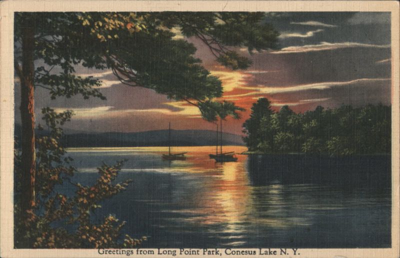 Sunset over Conesus Lake, Long Point Park New York