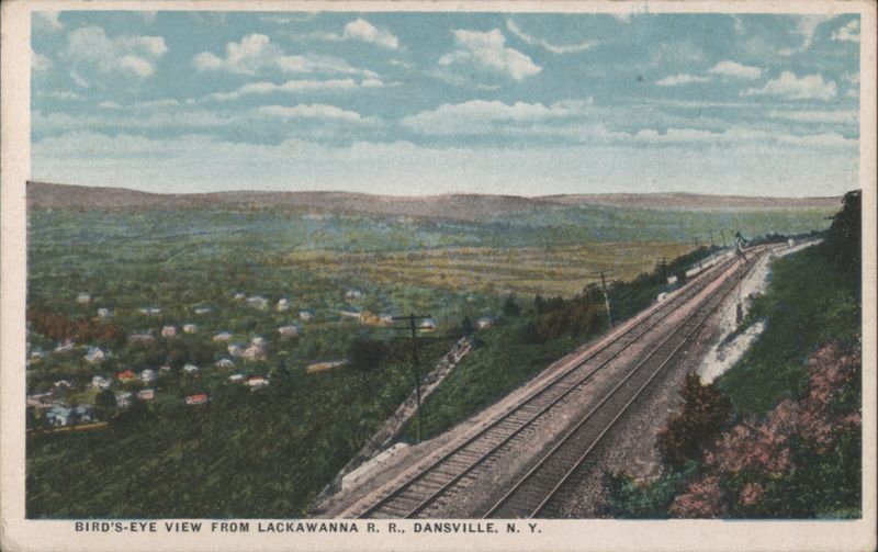 Bird's-Eye View from Lackawanna R. R. Dansville New York