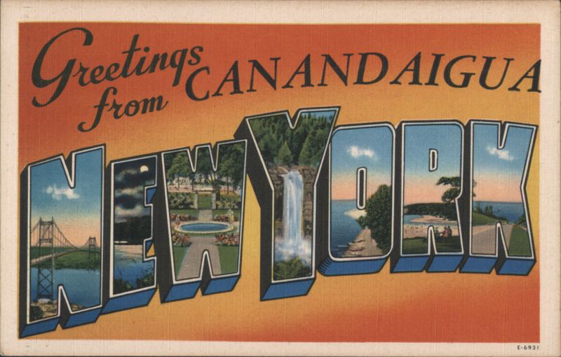 Greetings from Canandaigua, New York Letter Views
