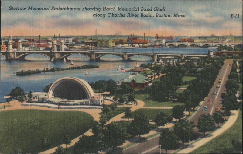 Storrow Memorial Embankment, Hatch Memorial Band Shell, Charles River Basin Boston Massachusetts