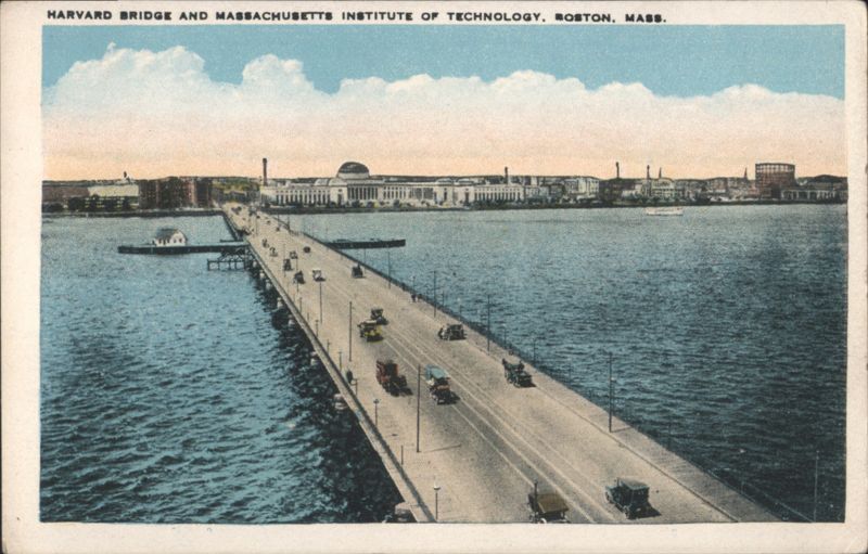 Harvard Bridge and Massachusetts Institute of Technology Boston