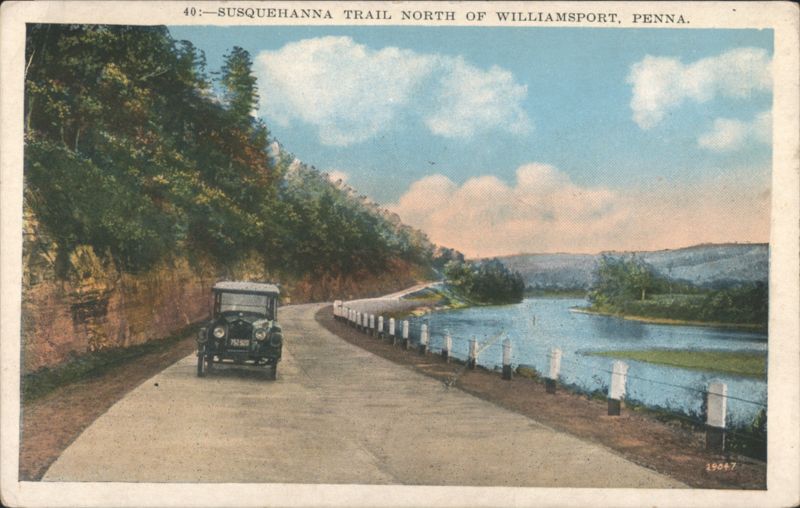 Susquehanna Trail North of Williamsport, PA with Car Pennsylvania
