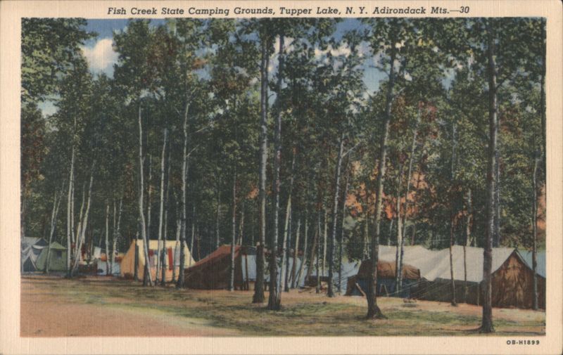 Fish Creek State Camping Grounds, Tupper Lake, Adirondack Mts. New York