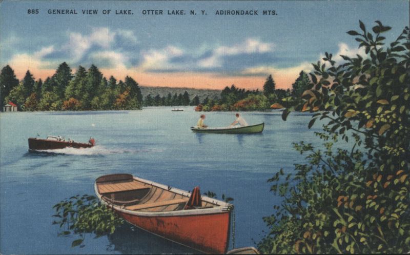 General View of Lake, Otter Lake, Adirondack Mts. New York