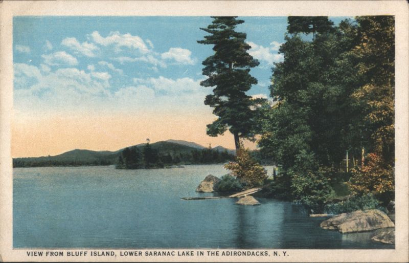 Bluff Island, Lower Saranac Lake, Adirondacks, NY New York