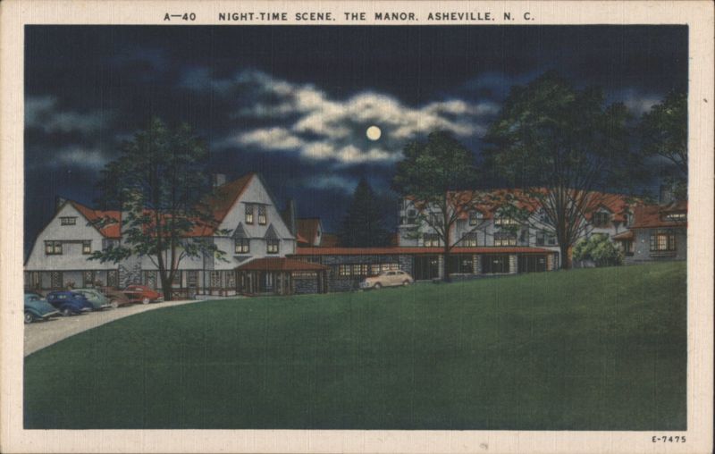 Night-Time Scene, The Manor, Asheville, NC North Carolina