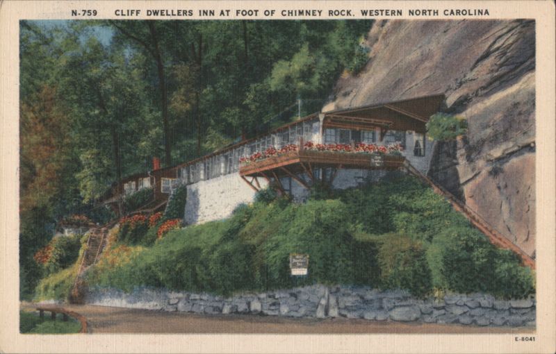Cliff Dwellers Inn at Foot of Chimney Rock North Carolina