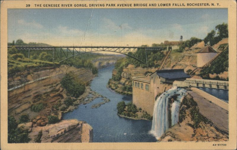 Genesee River Gorge, Driving Park Avenue Bridge, Lower Falls Rochester New York