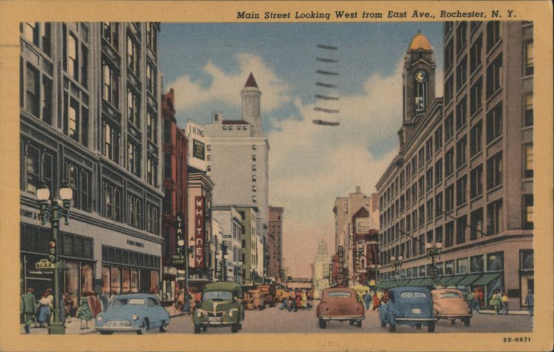 Main Street Looking West from East Ave., Rochester, NY New York
