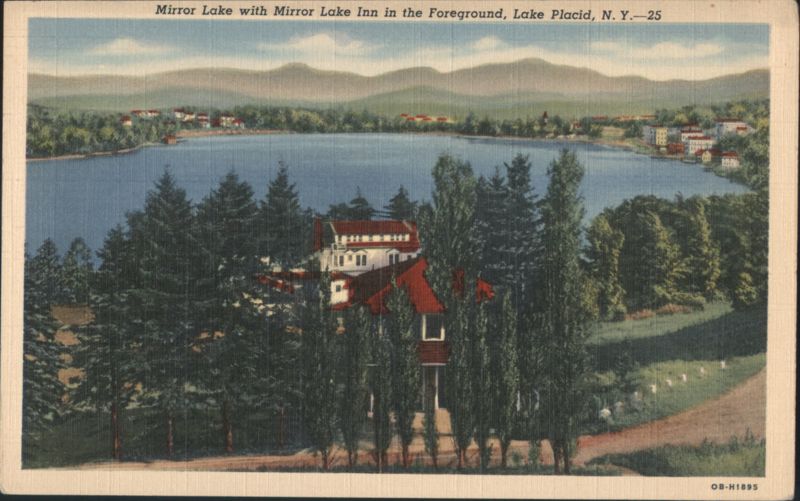 Mirror Lake with Mirror Lake Inn, Lake Placid, NY New York