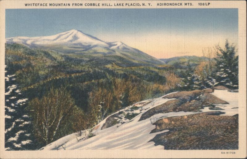 WHITEFACE MOUNTAIN FROM COBBLE HILL, ADIRONDACK MTS. Lake Placid New York