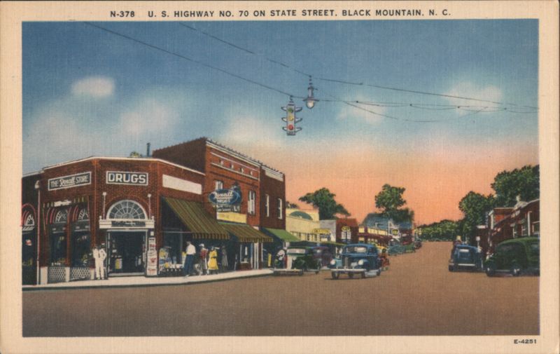 U.S. Highway No. 70 on State Street Black Mountain North Carolina
