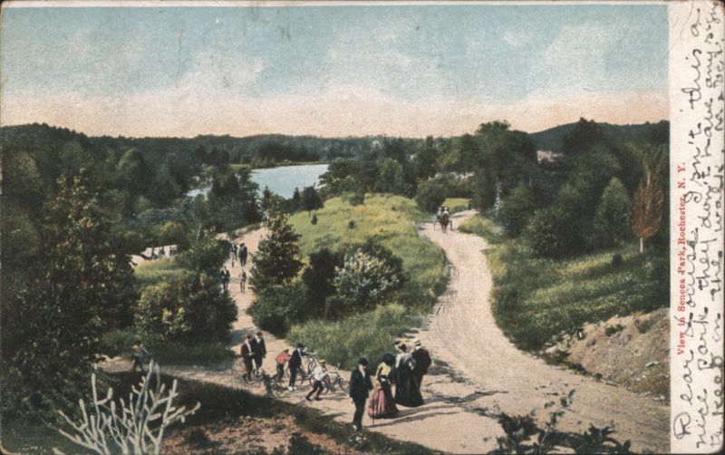 Seneca Park, Rochester, NY - Winding Path & Lake View New York