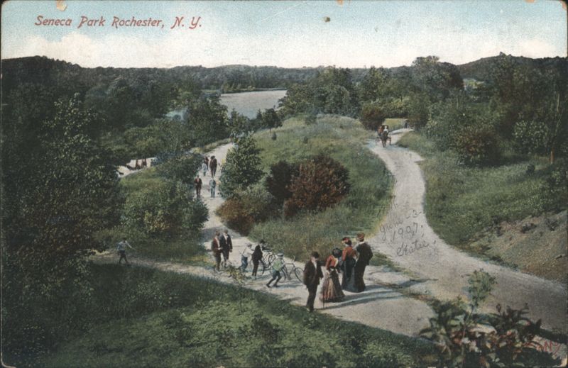 Seneca Park Rochester, N. Y., People on Paths New York