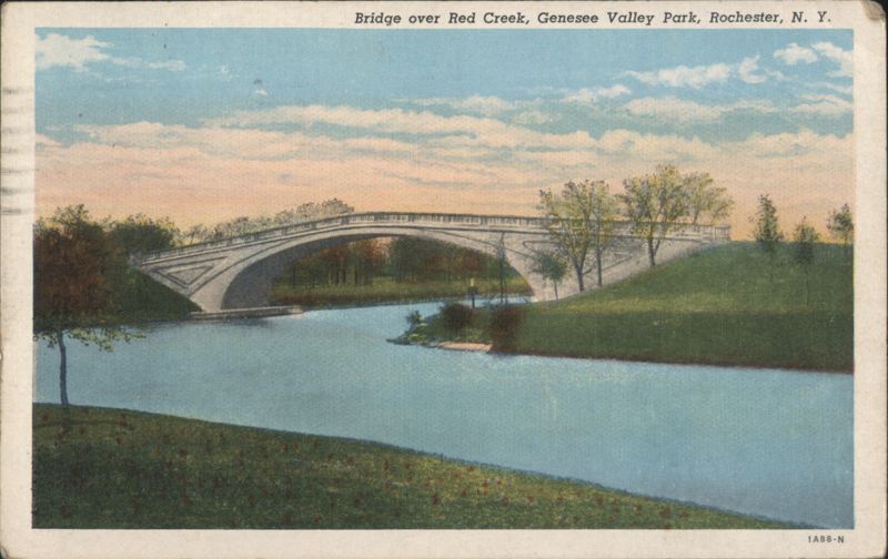 Bridge over Red Creek, Genesee Valley Park, Rochester, NY New York