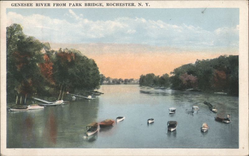 Genesee River from Park Bridge Rochester New York
