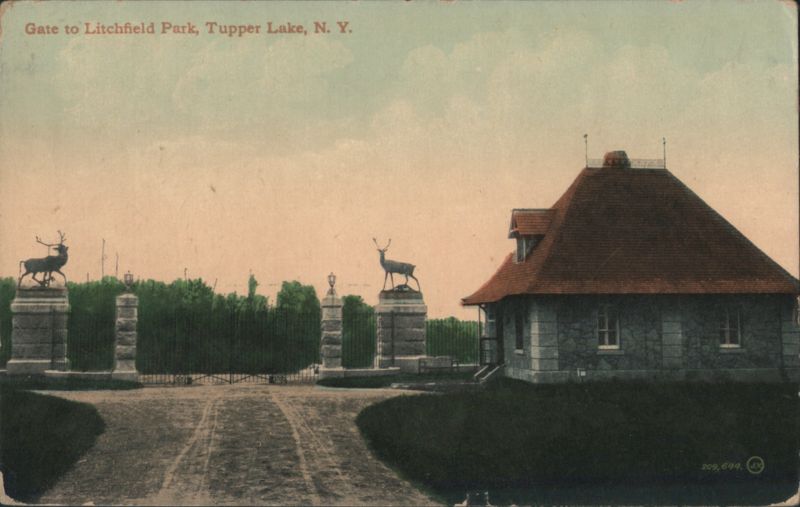 Gate to Litchfield Park, Tupper Lake, N. Y. New York
