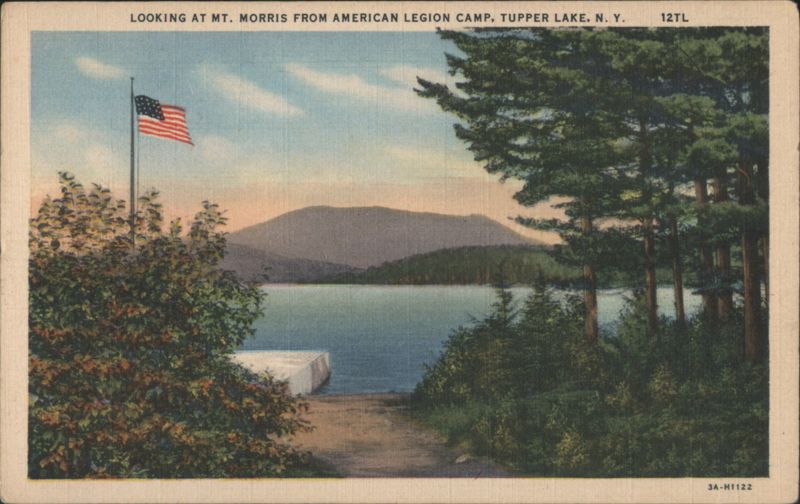 Looking at Mt. Morris from American Legion Camp Tupper Lake New York
