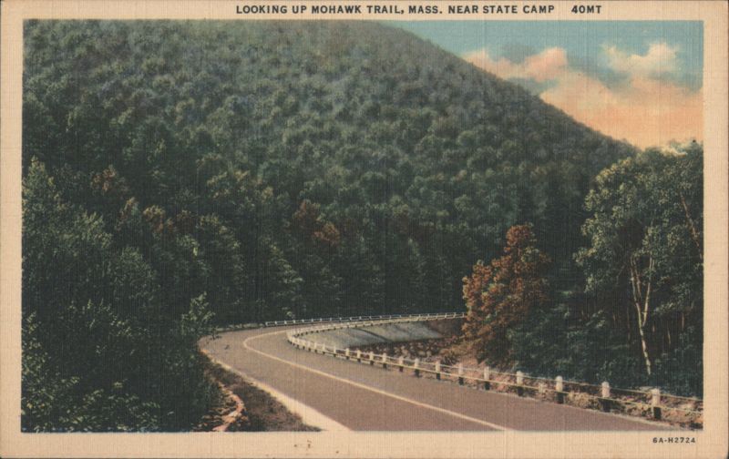 Looking Up Mohawk Trail Near State Camp Massachusetts