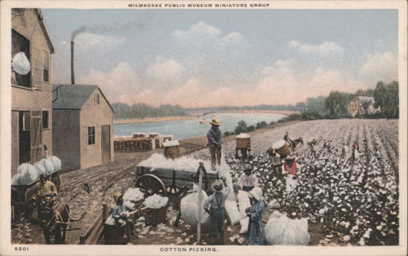 Milwaukee Public Museum Miniature Group: Cotton Picking, Mississippi