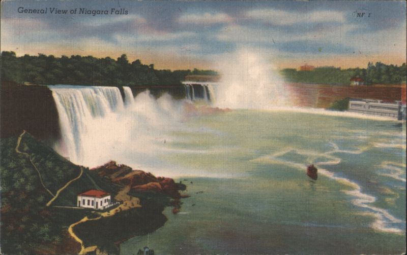 General View of Niagara Falls ON Canada Ontario