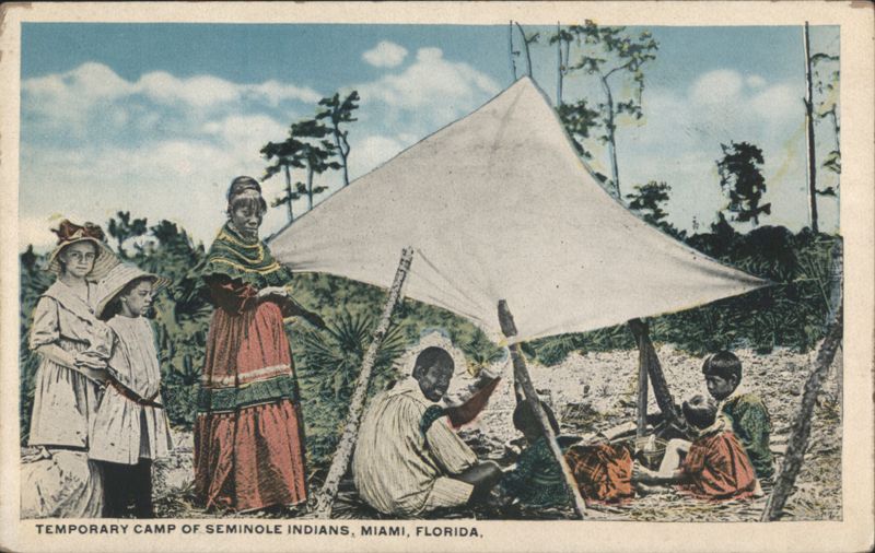Temporary Camp of Seminole Indians, Miami, Florida
