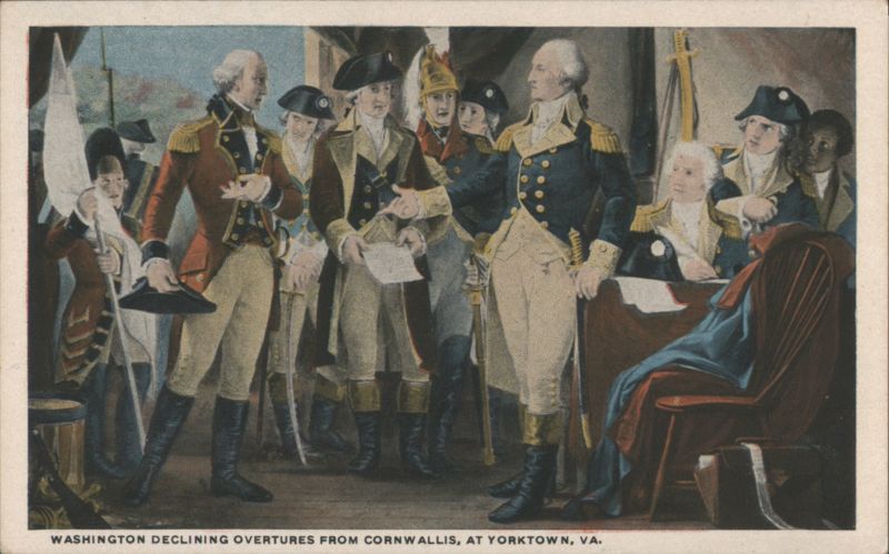 Washington Declining Overtures from Cornwallis at Yorktown