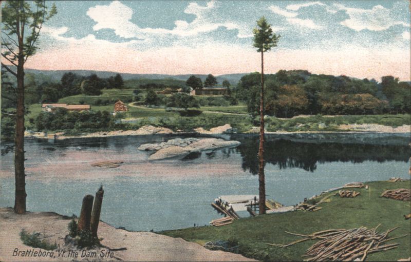 Brattleboro, VT - The Dam Site with River and Trees Vermont