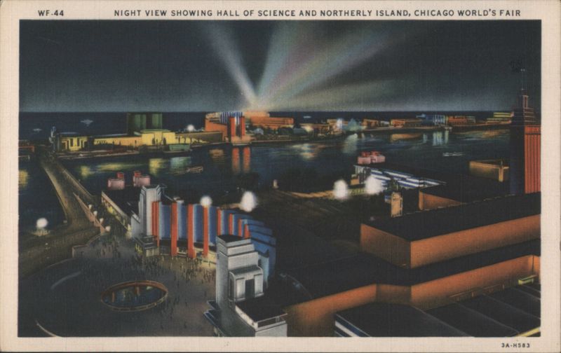 Night View Showing Hall of Science & Northerly Island