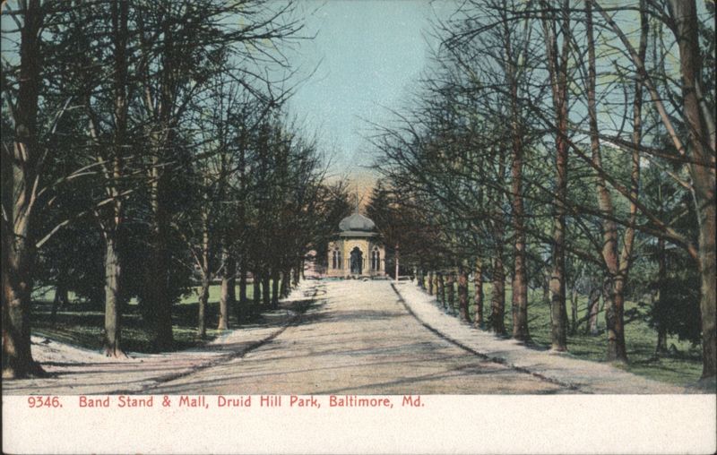 Band Stand & Mall, Druid Hill Park, Baltimore Maryland