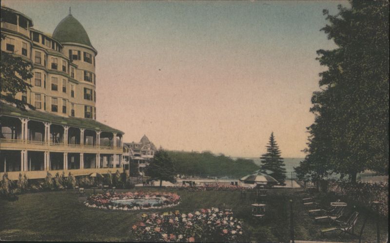 Oceanside Hotel Lawns Looking Toward Ocean Magnolia Massachusetts