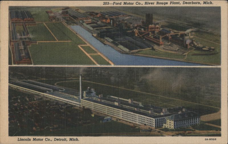 203 Ford Motor Co. River Rouge Plant & Lincoln Motor Co. Detroit Michigan