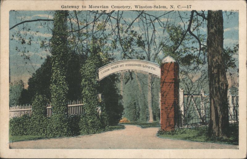 Moravian Cemetery Gateway, Winston-Salem, NC North Carolina