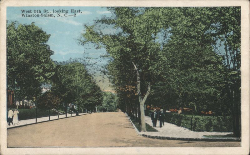 West 5th St. looking East, Winston-Salem, N. C. North Carolina