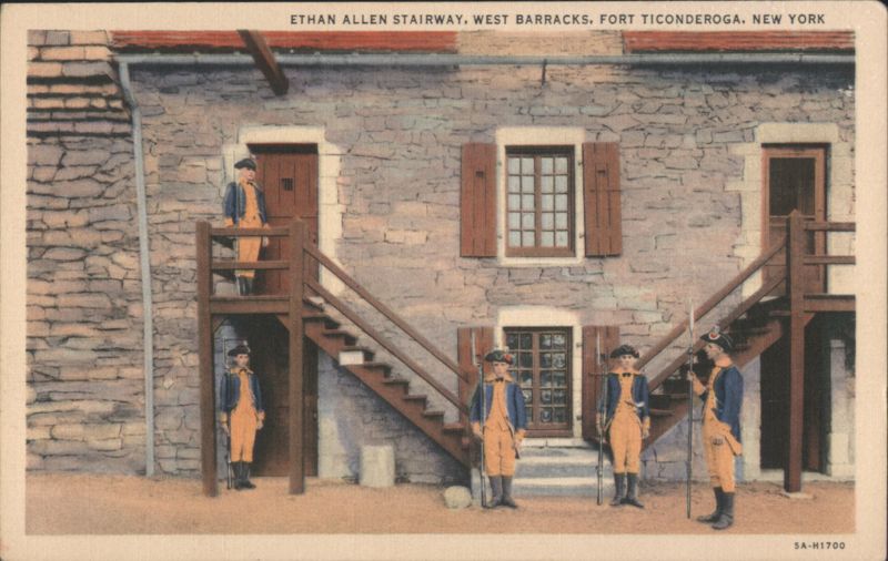 Ethan Allen Stairway, West Barracks, Fort Ticonderoga New York