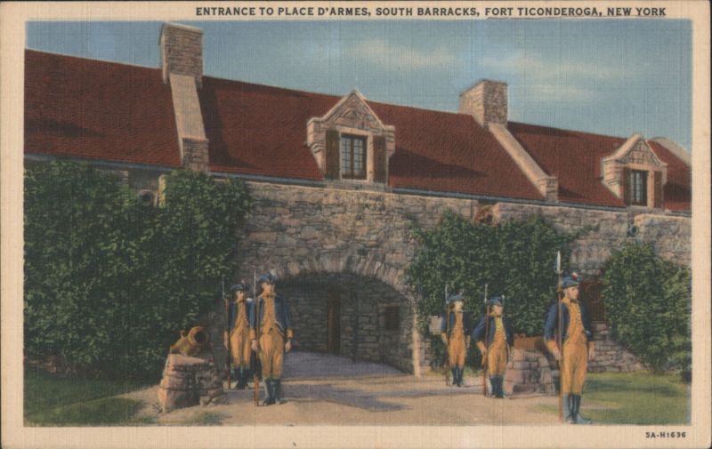 Entrance to Place d'Armes, South Barracks, Fort Ticonderoga New York