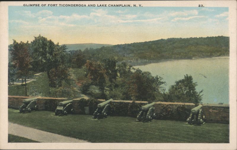 Glimpse of Fort Ticonderoga and Lake Champlain New York