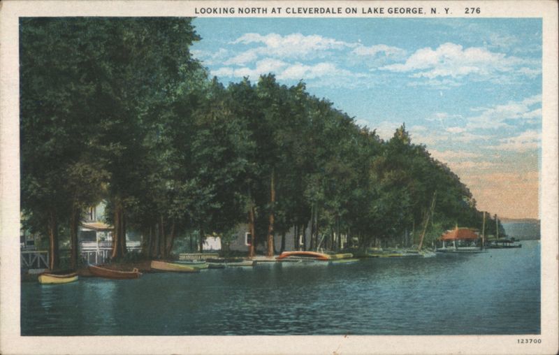 Looking North at Cleverdale on Lake George New York