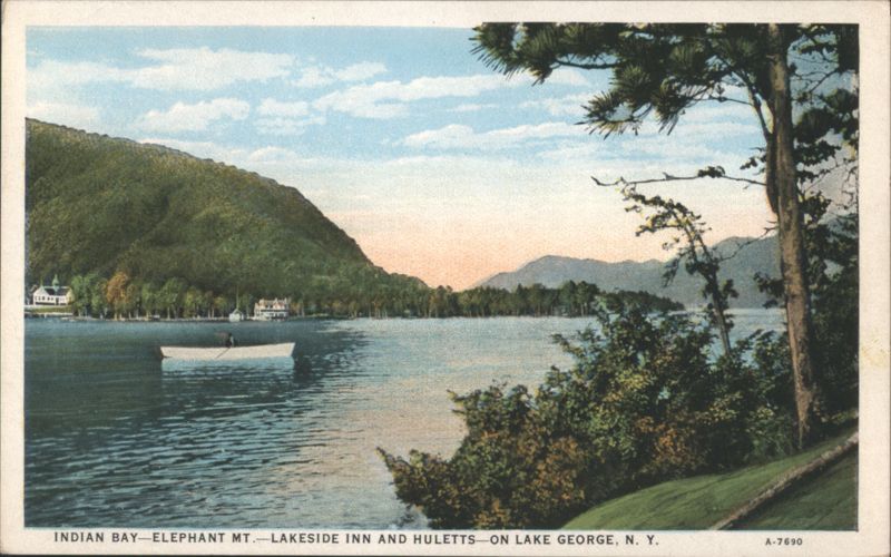 Indian Bay, Elephant Mt., Lakeside Inn, Huletts, Lake George New York