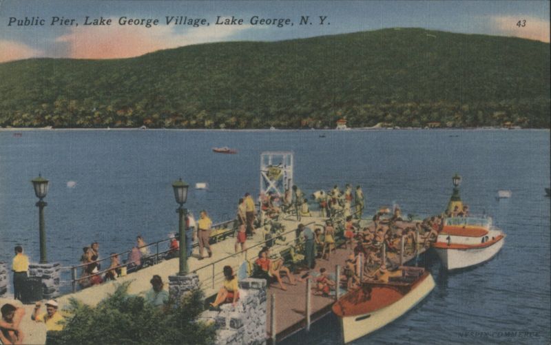 Public Pier, Lake George Village, Lake George, N. Y. New York