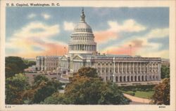 U. S. Capitol Building, Washington, D. C. Postcard