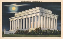 Lincoln Memorial at Night, Washington D.C. Postcard