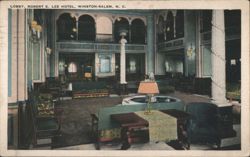 Lobby, Robert E. Lee Hotel Postcard