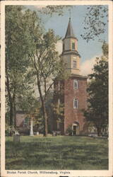 Bruton Parish Church, Williamsburg, Virginia Postcard
