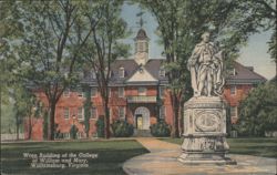 Wren Building, College of William and Mary, Williamsburg Postcard
