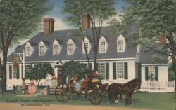 Raleigh Tavern & Colonial Coach, Williamsburg Postcard
