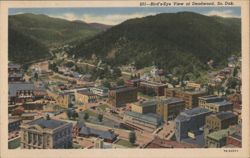 Bird's-Eye View of Deadwood, SD Postcard