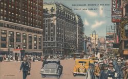 Times Square, Broadway & 43rd St, New York City Postcard